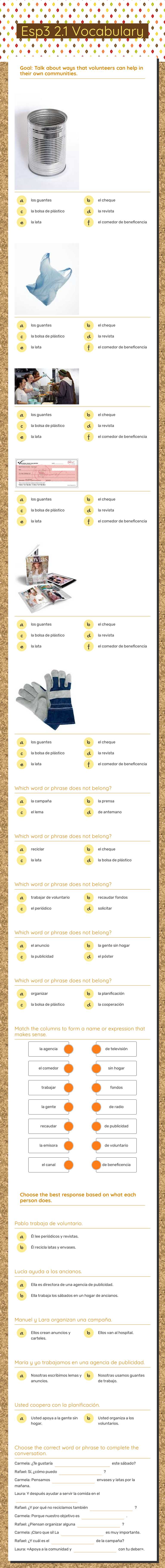 Esp3 2.1
Vocabulary Grade 11 worksheet preview