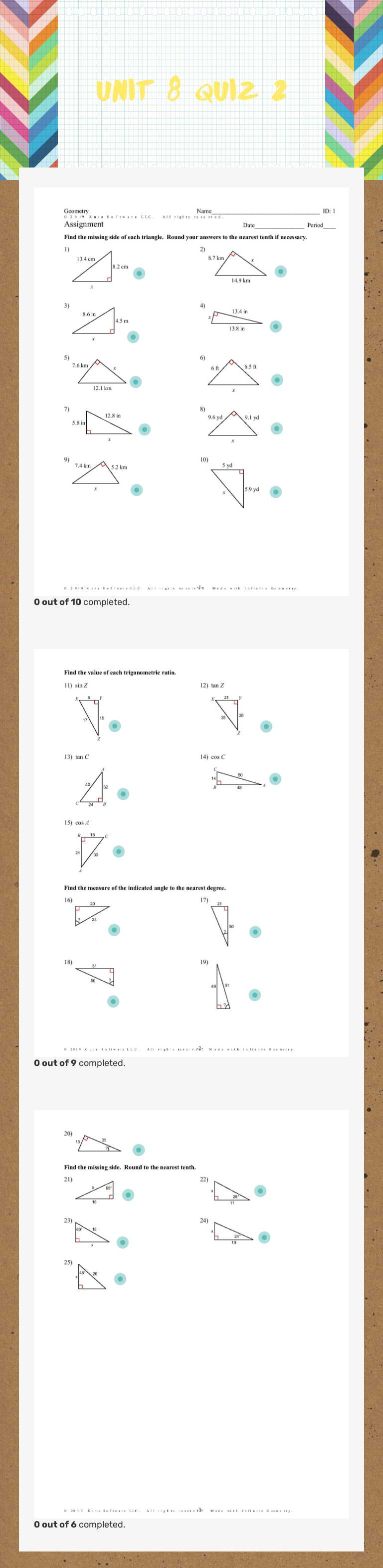 unit 8 quiz 2 worksheet preview image