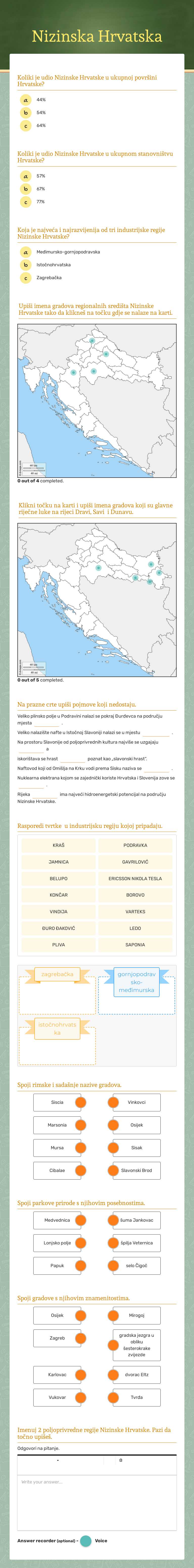 Nizinska  Hrvatska worksheet preview image