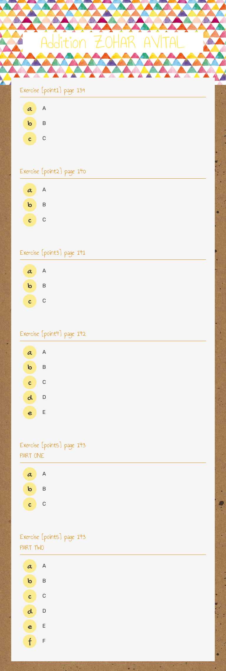 Addition                    
   ZOHAR AVITAL worksheet preview image
