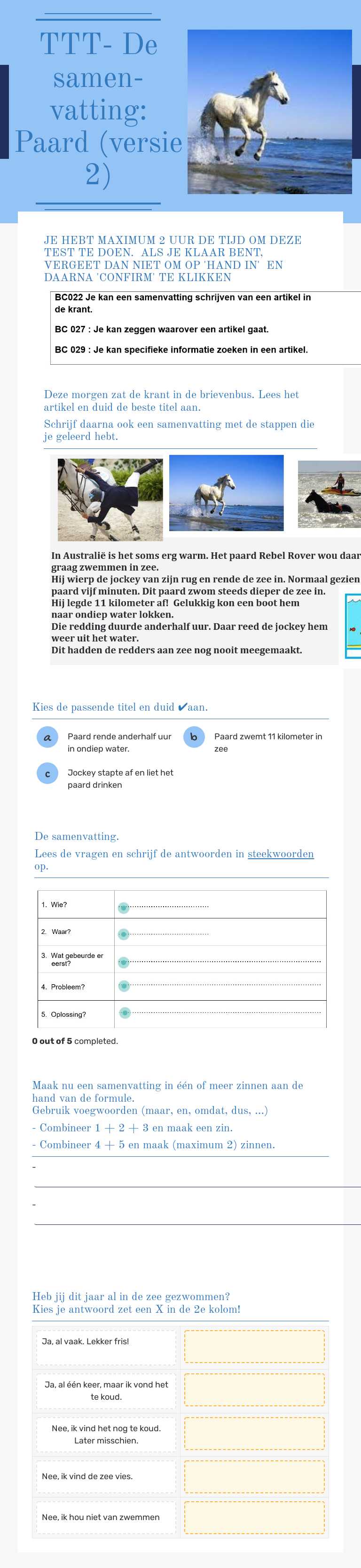 TTT-
De samen-vatting: Paard
(versie 2) worksheet preview image
