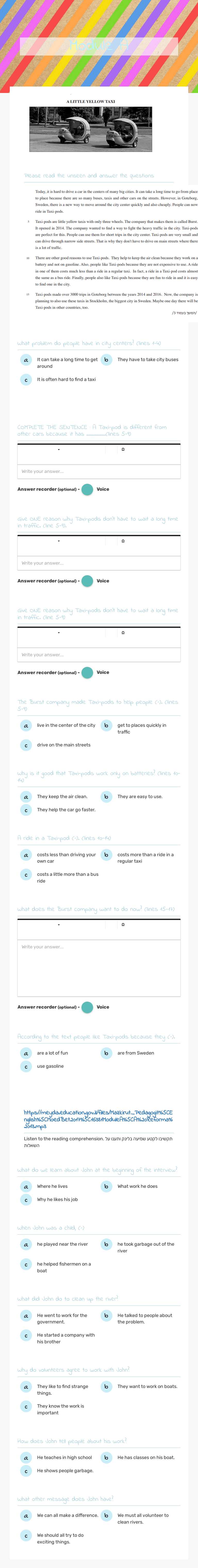Module A worksheet preview image