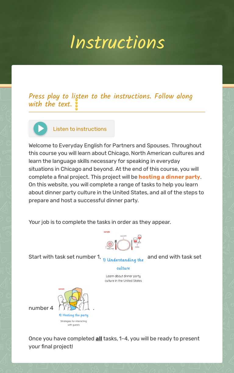 Instructions worksheet preview image