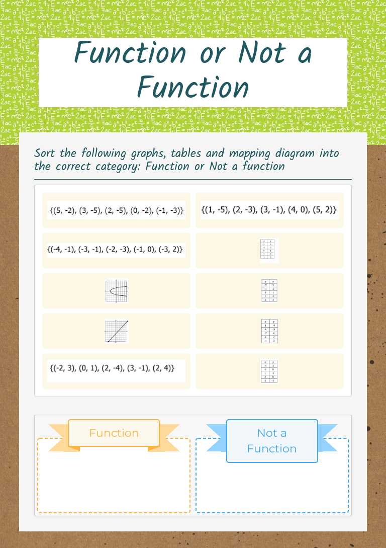 Function or Not a Function worksheet preview image