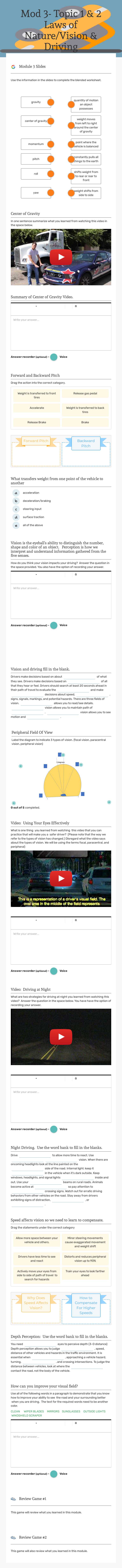 Mod 3- Topic 1 & 2 
Laws of Nature/Vision & Driving Other worksheet preview