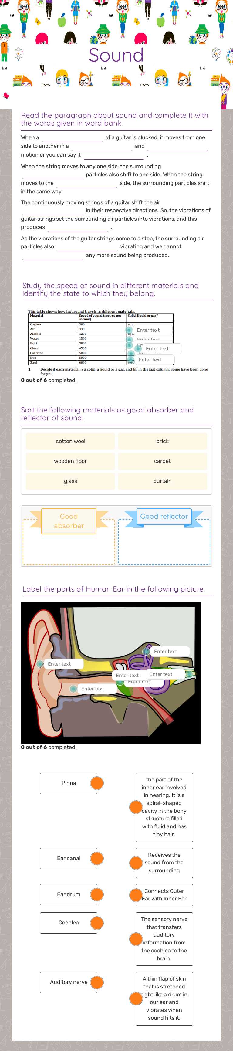 Sound worksheet preview