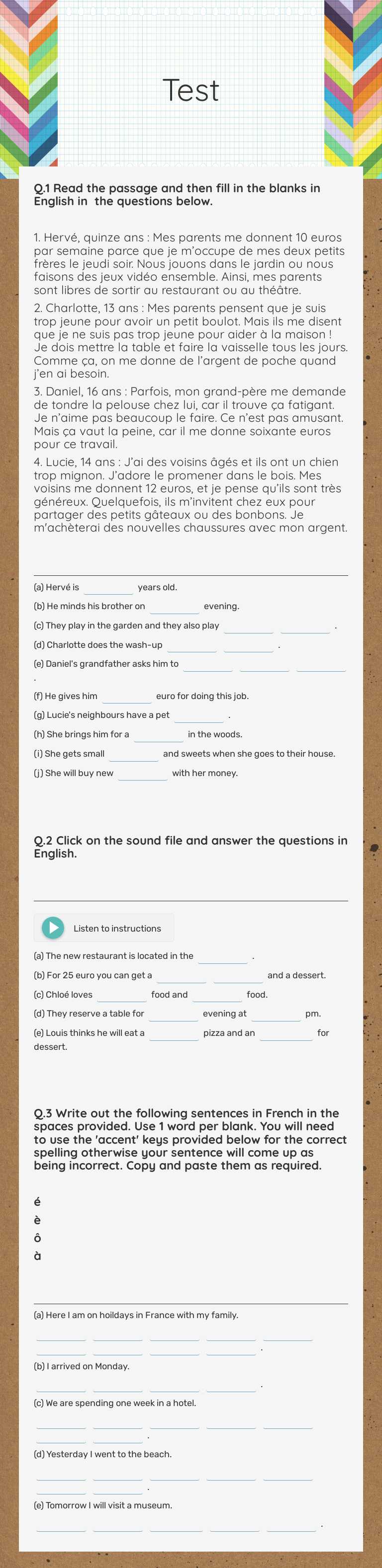 Test worksheet preview image
