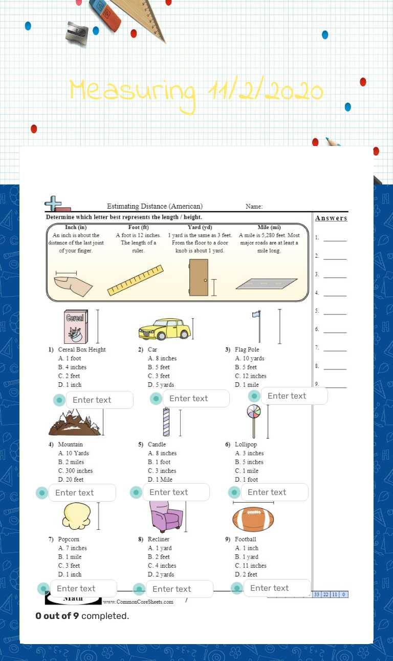 Measuring 11/2/2020 worksheet preview image