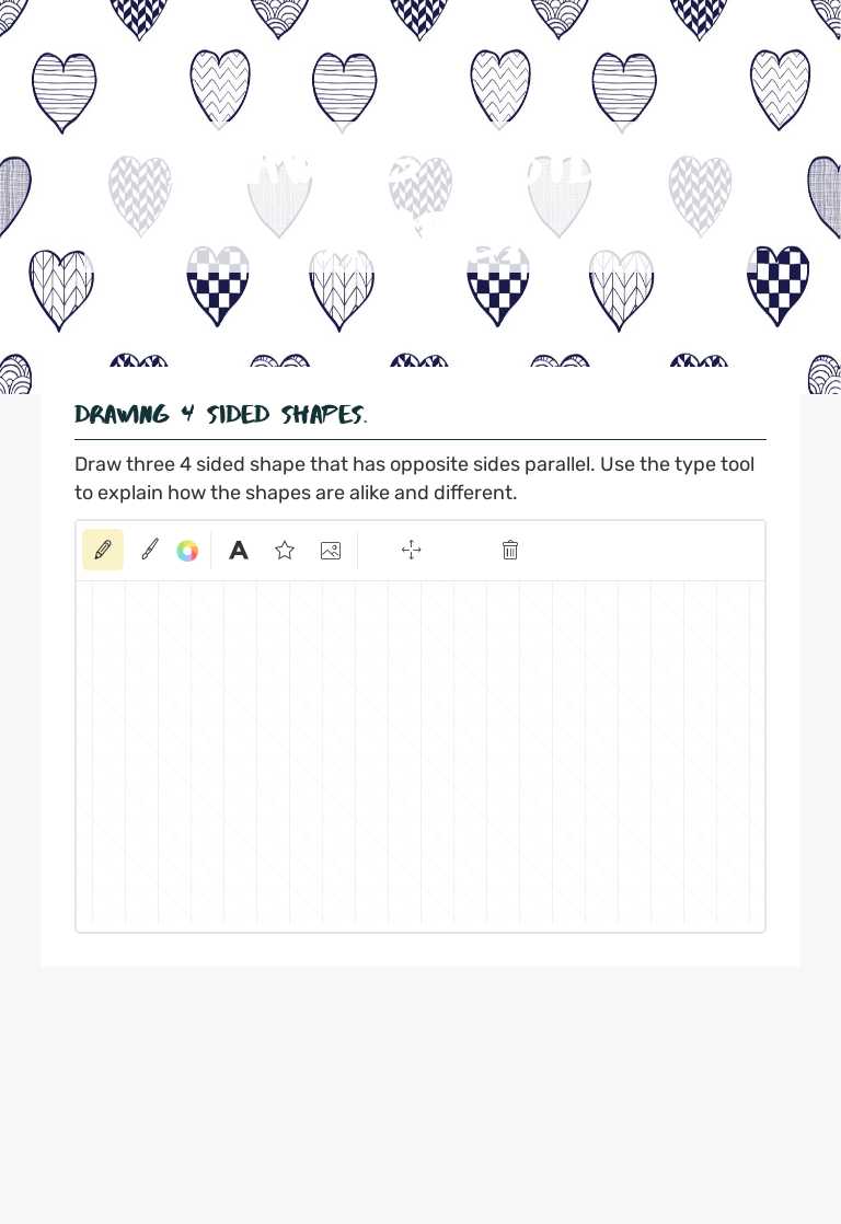 Drawing 4 sides shapes worksheet preview image