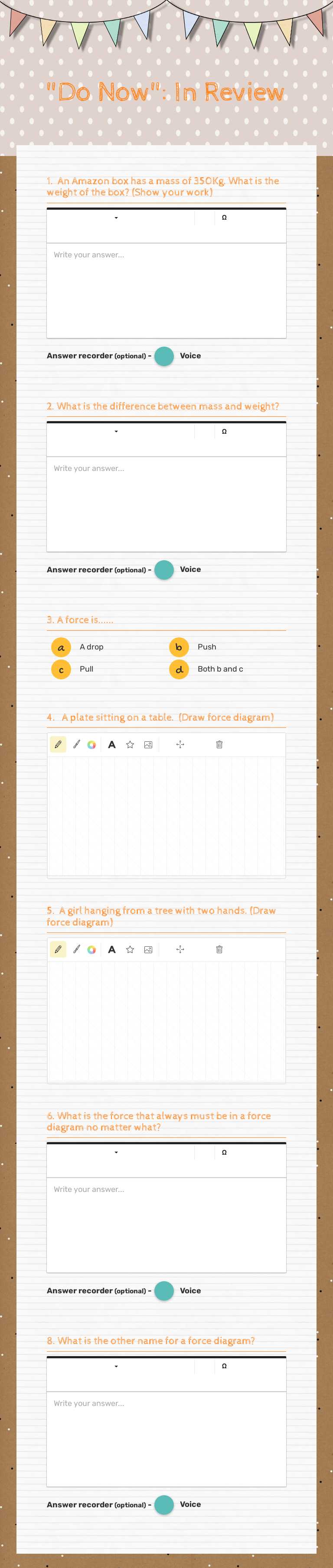 "Do Now": In Review worksheet preview image