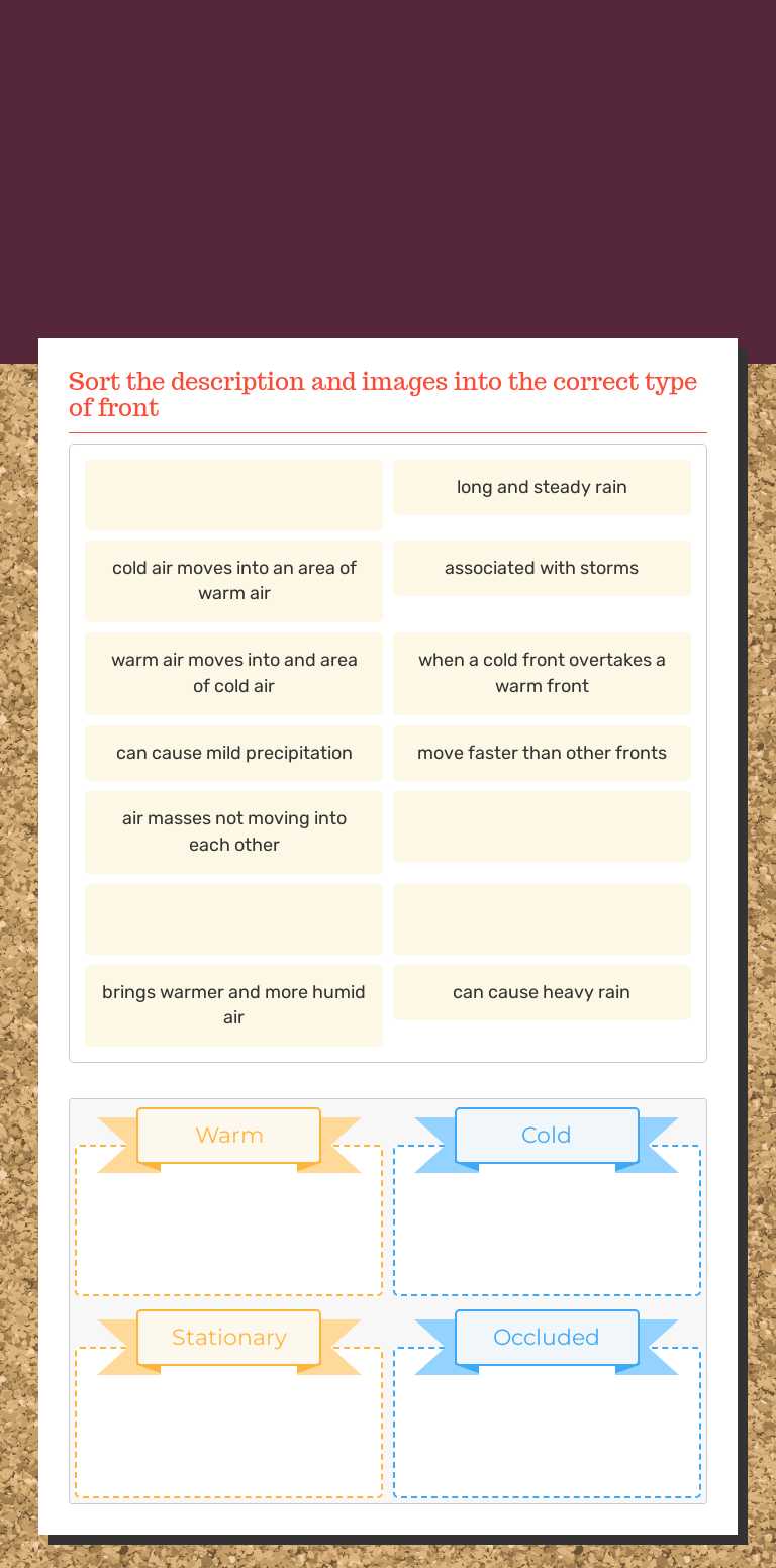 Front Sorting worksheet preview image