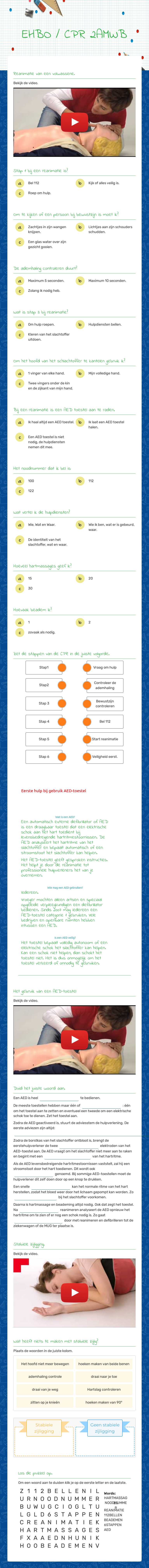 EHBO / CPR
2AMWB worksheet preview image