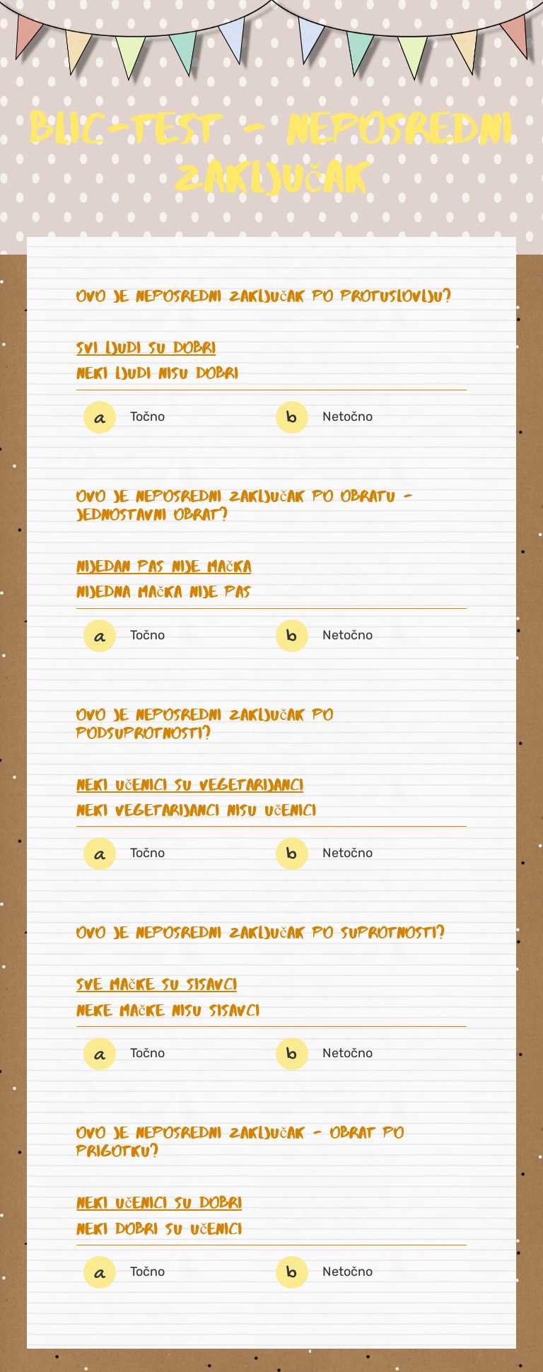 Blic-test - Neposredni zaključak Other worksheet preview