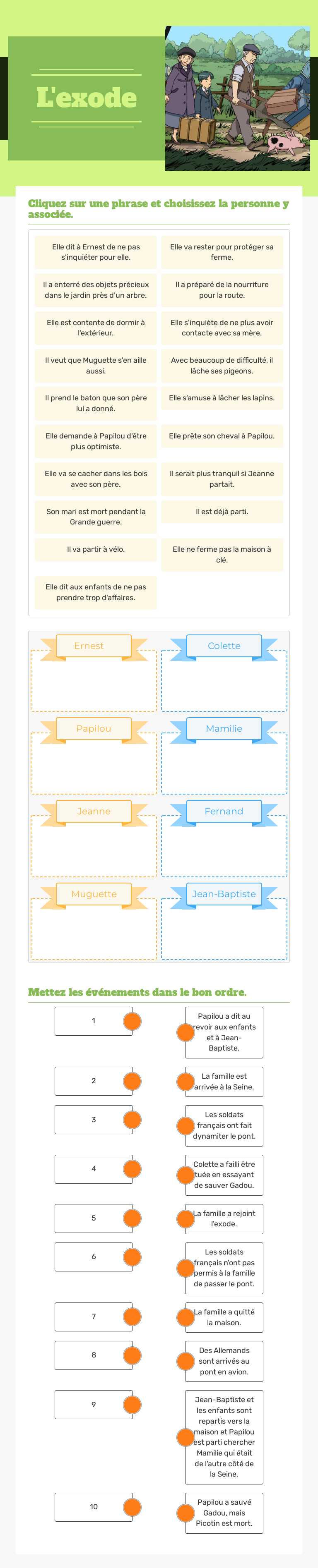 L'exode worksheet preview image