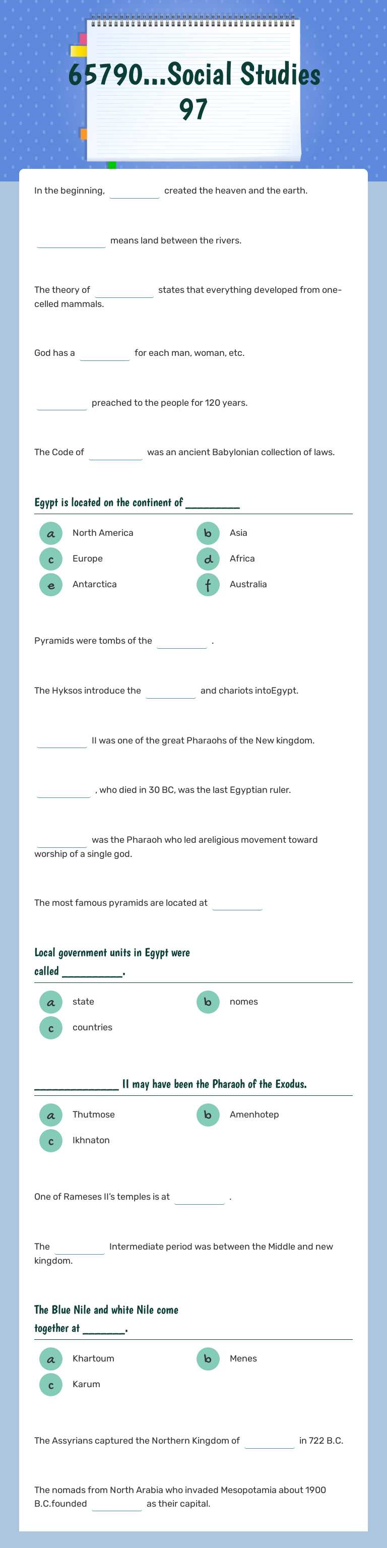 65790...Social Studies 97 worksheet preview image