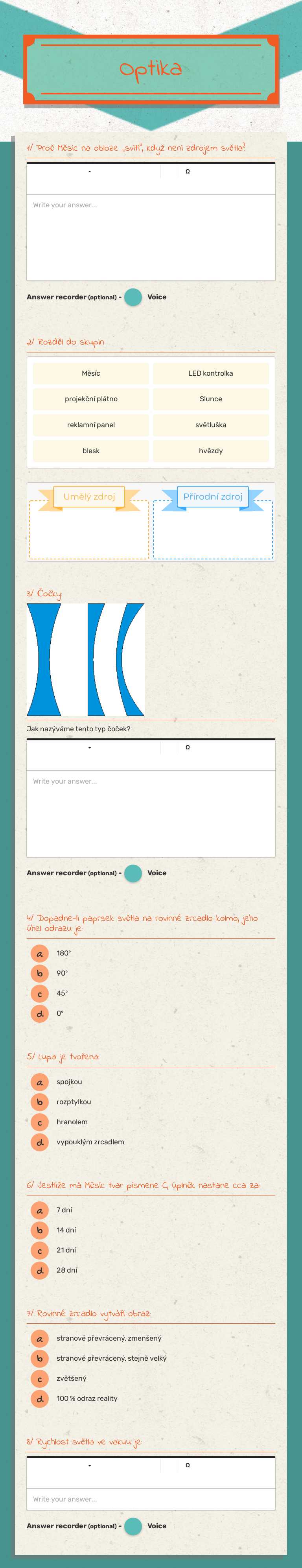 Optika worksheet preview image