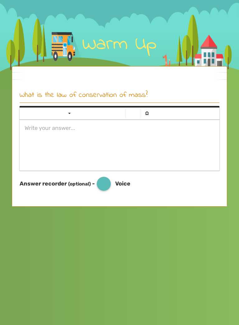 Warm Up worksheet preview image