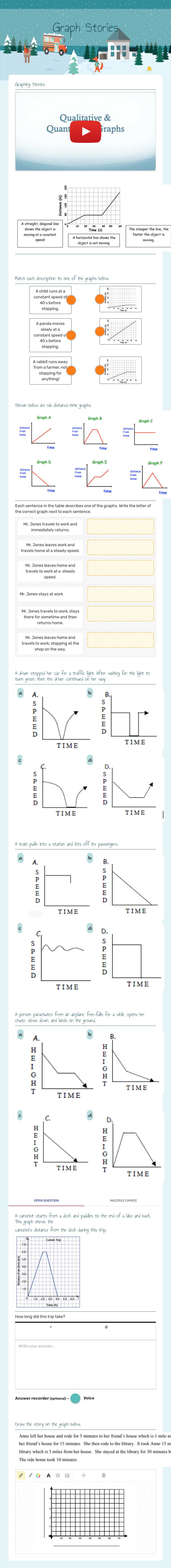 Graph Stories worksheet preview image