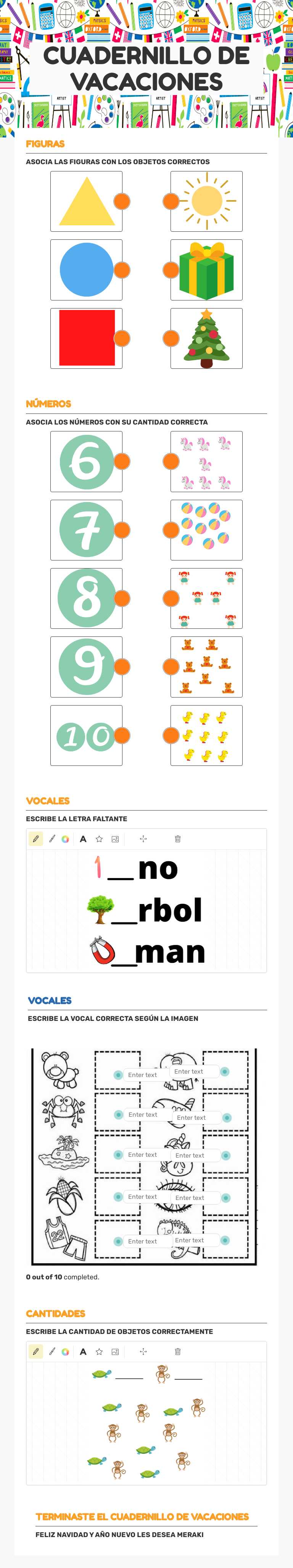 CUADERNILLO DE VACACIONES Preschool worksheet preview