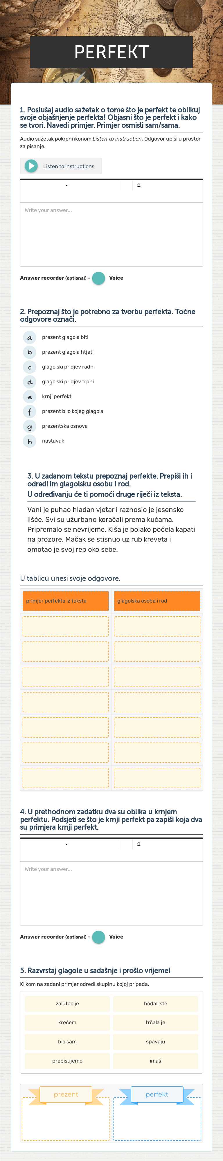 PERFEKT worksheet preview image