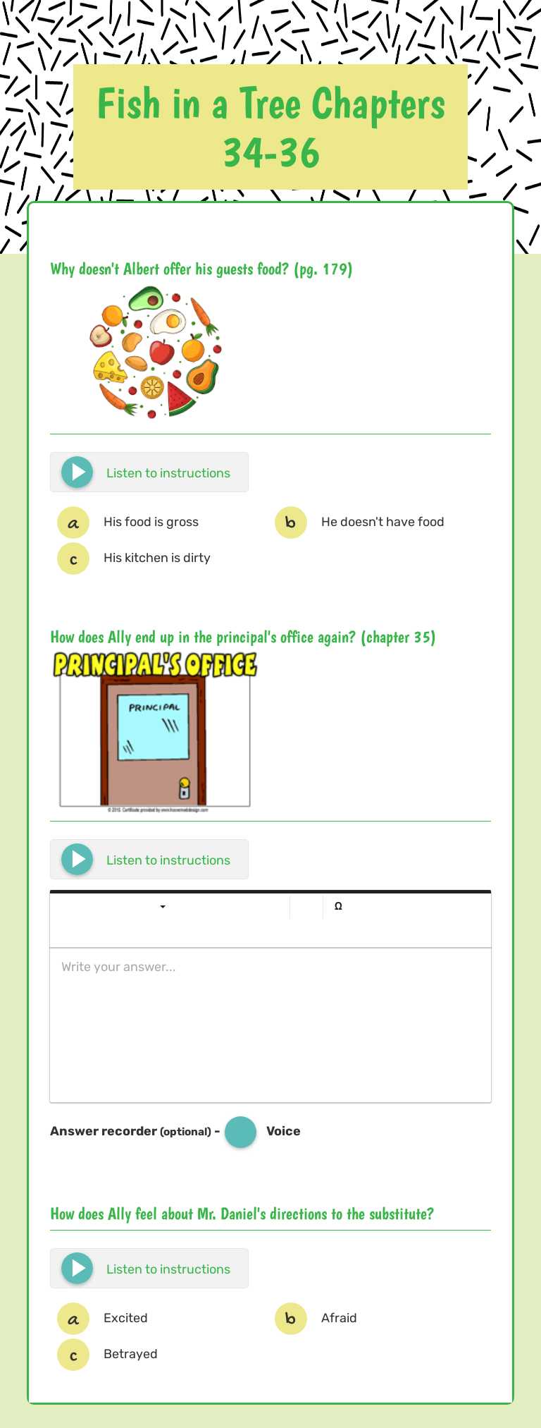 Fish in a Tree Chapters 34-36 worksheet preview image