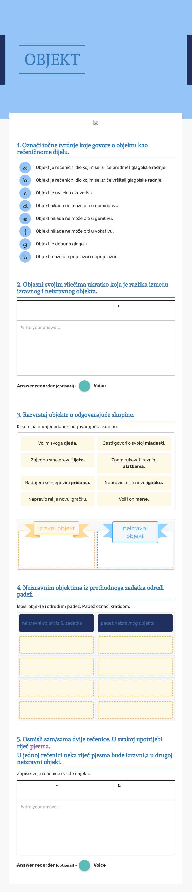 OBJEKT worksheet preview image