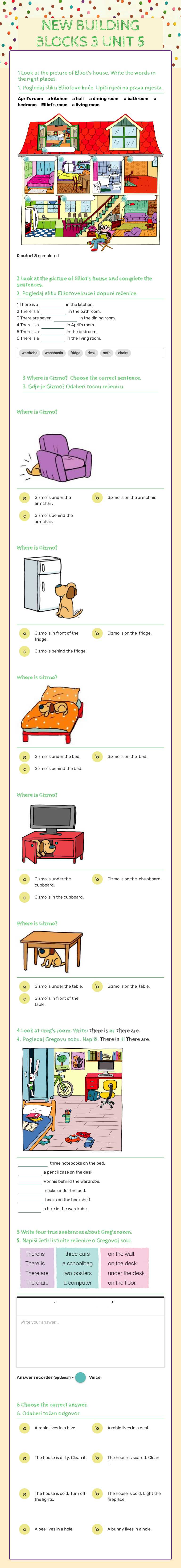 NEW BUILDING BLOCKS 3    UNIT 5 worksheet preview image