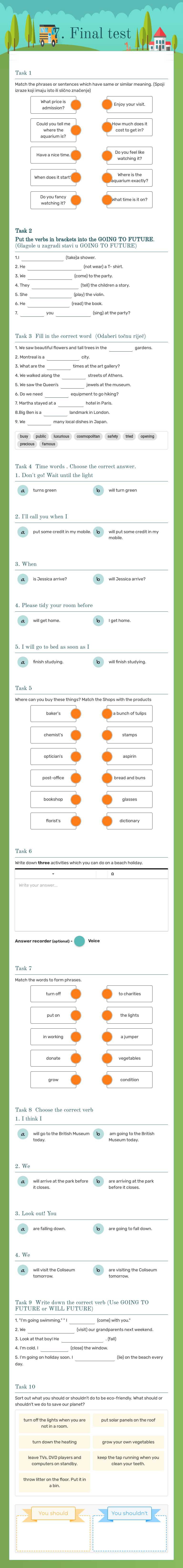 7. Final test worksheet preview image