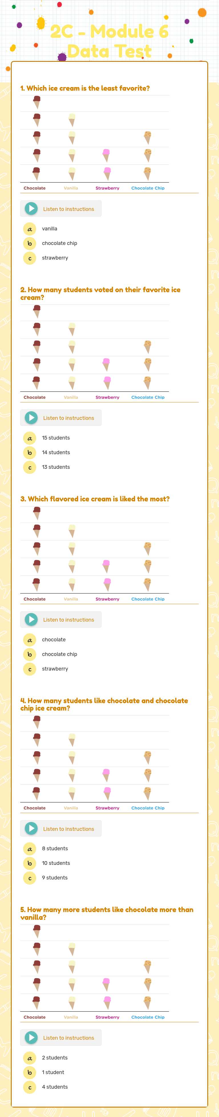 2C - Module 6 Data Test worksheet preview image