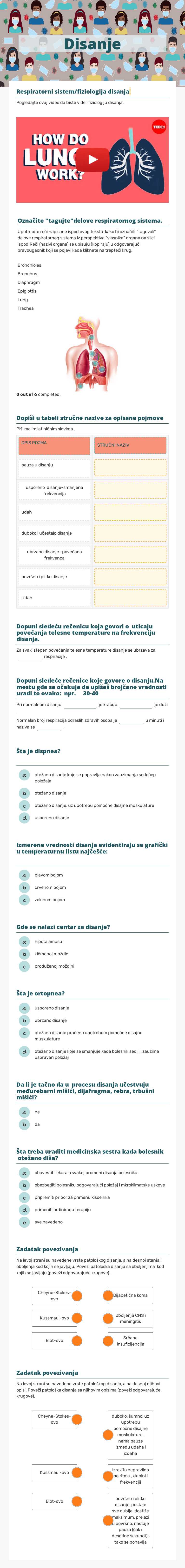 Disanje worksheet preview image