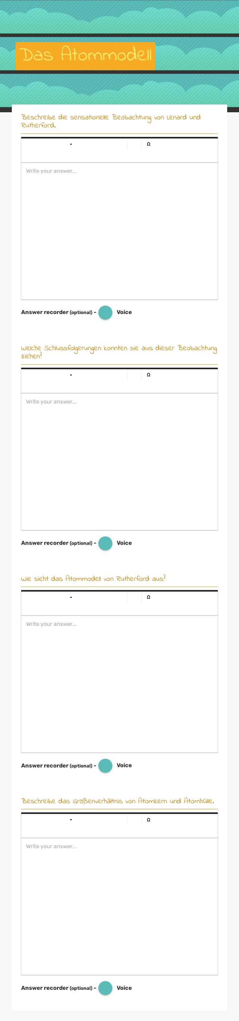 Das Atommodell worksheet preview image