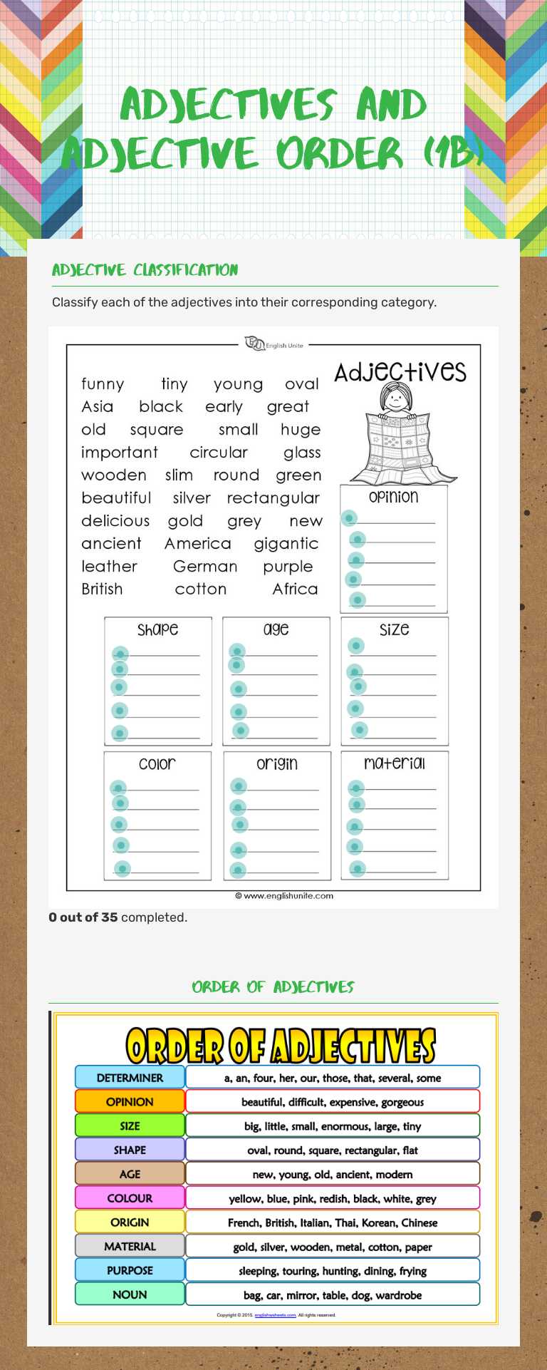 Boost your writing! Learn to classify adjectives and perfect adjective ...