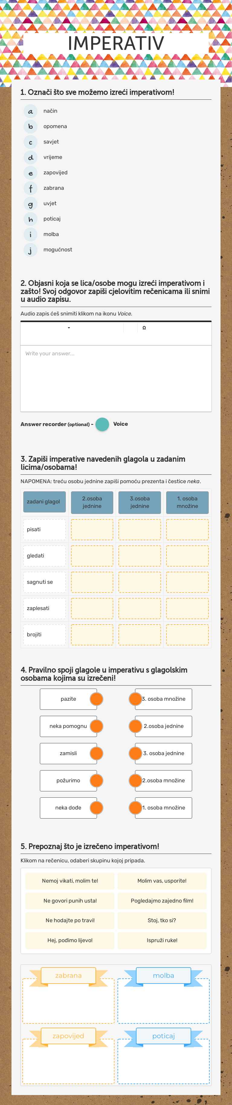 IMPERATIV Grade 6 worksheet preview