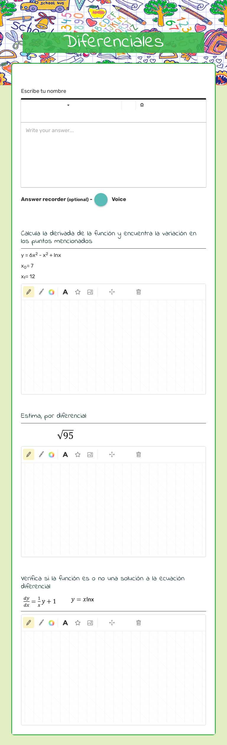 Diferenciales Other worksheet preview