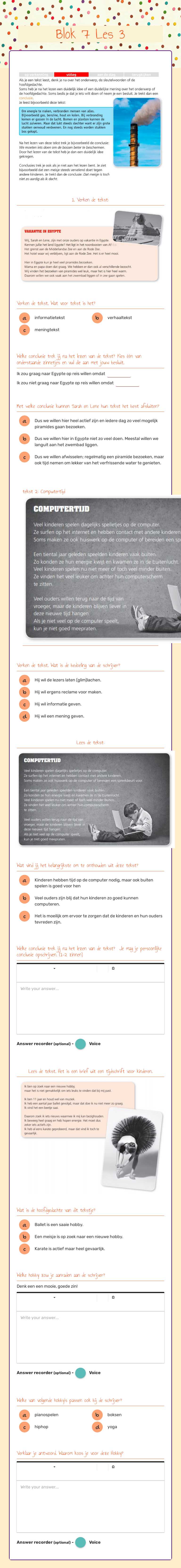 Blok 7 Les 3 worksheet preview image