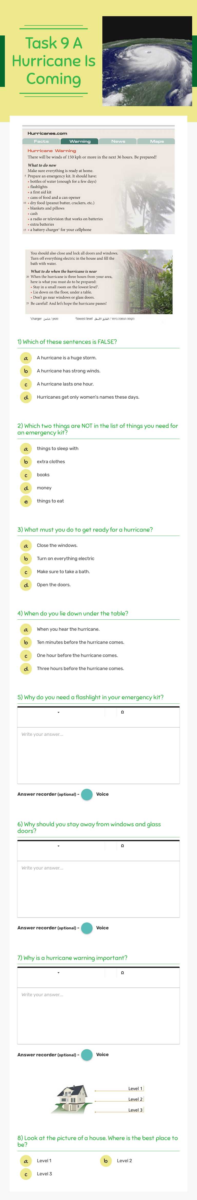 Task 9
A Hurricane Is Coming worksheet preview image