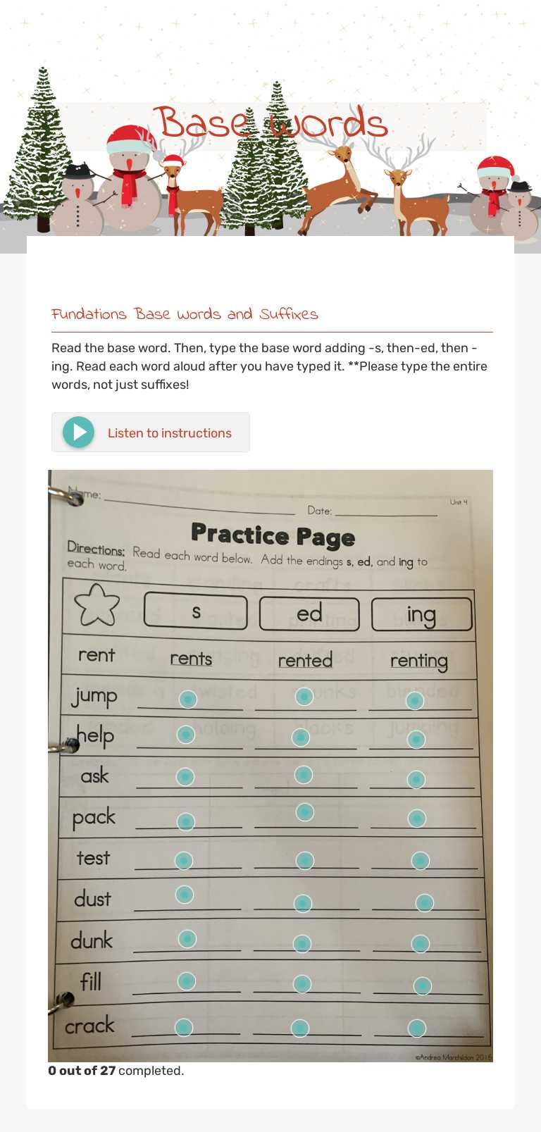 Base WOrds worksheet preview image