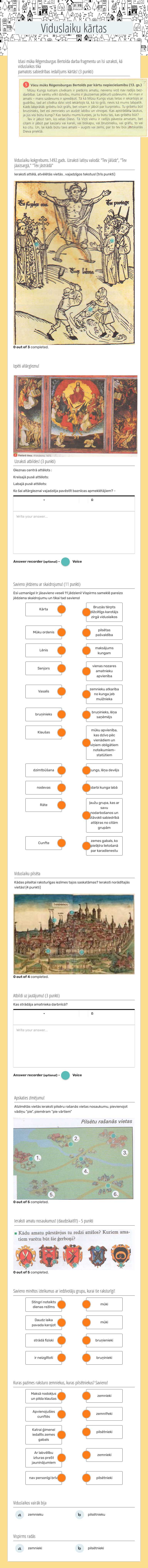 Viduslaiku kārtas worksheet preview image