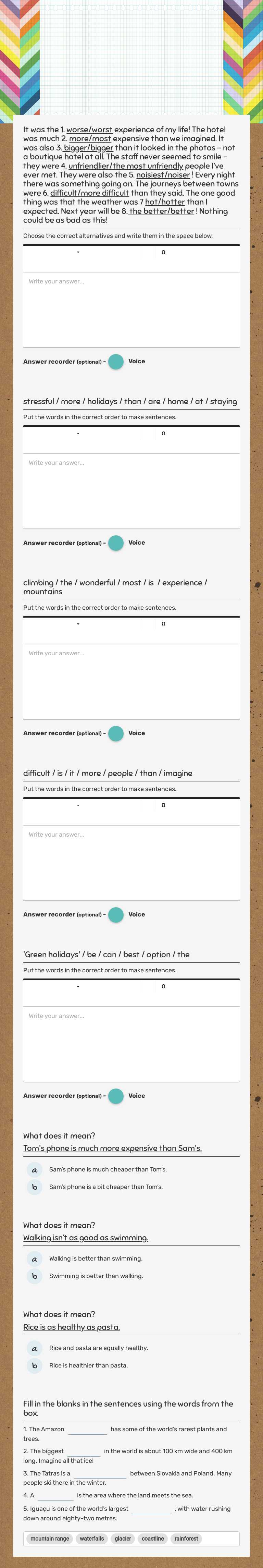 Unit 9.1 worksheet preview image