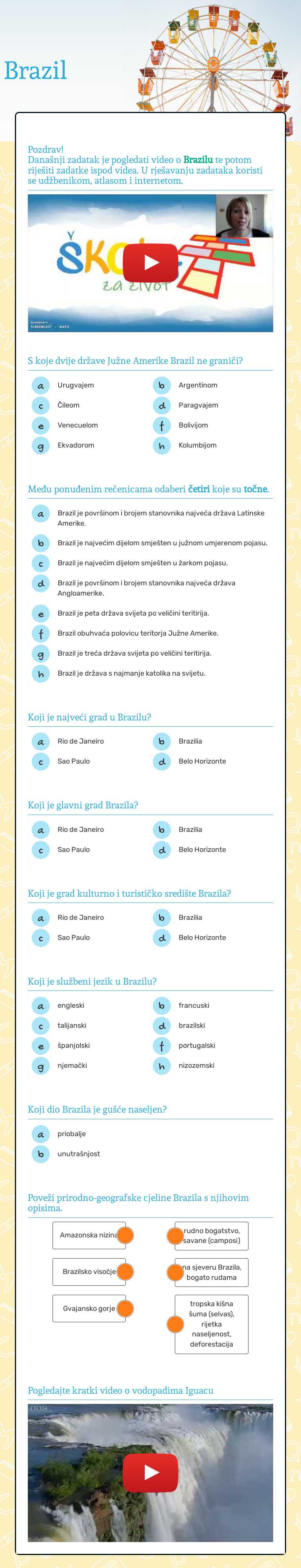 Brazil worksheet preview image