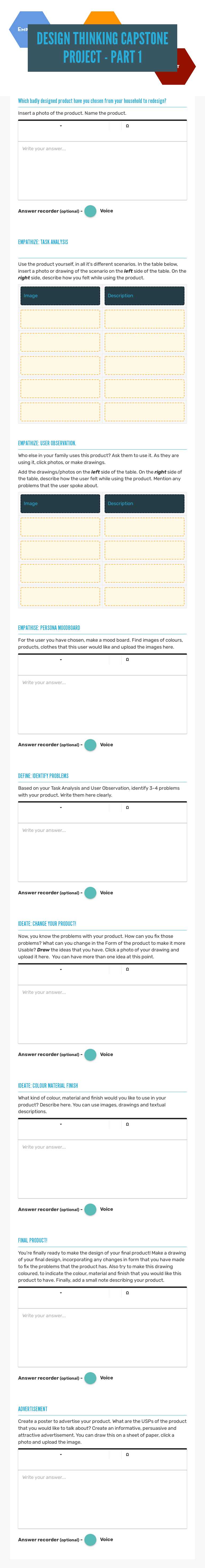 DESIGN THINKING CAPSTONE PROJECT - PART 1 worksheet preview image