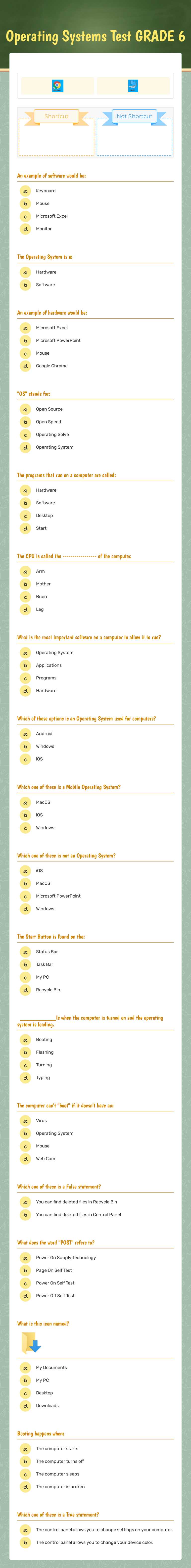 Operating Systems Test
GRADE 6 worksheet preview image