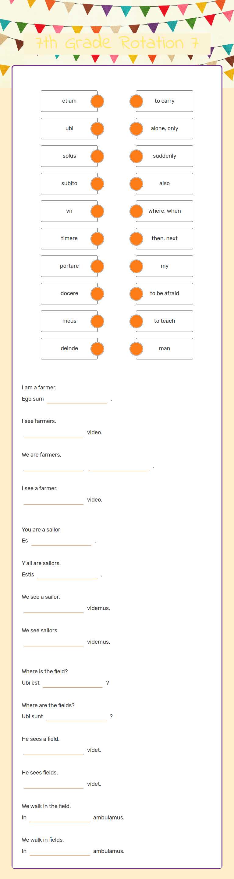7th Grade Rotation 7 worksheet preview image