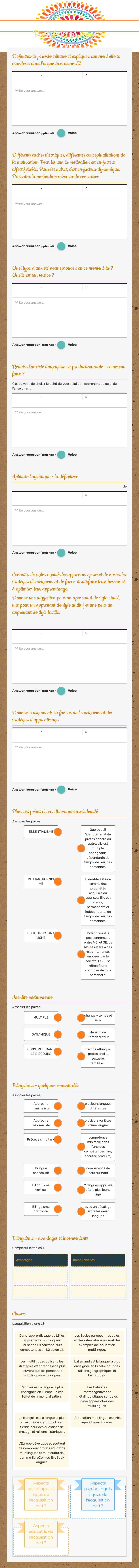 Partiel de mi-semestre worksheet preview image