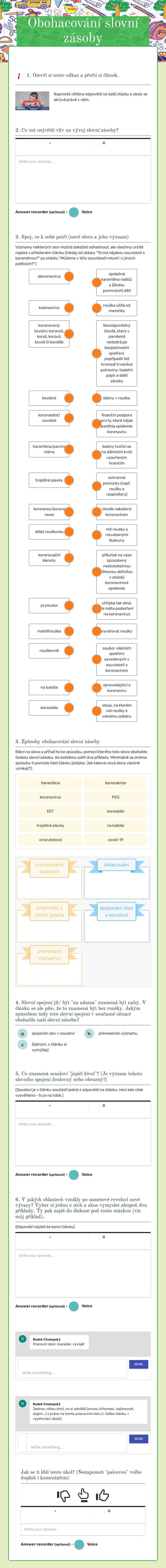 Obohacování slovní zásoby worksheet preview image