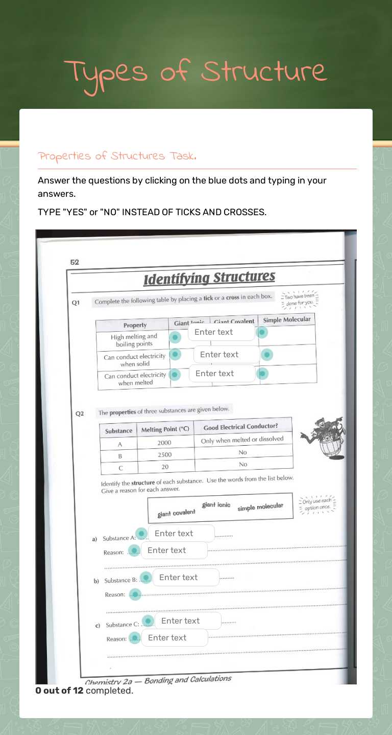 Types of Structure by C Grey | Interactive Worksheet | Wizer.me