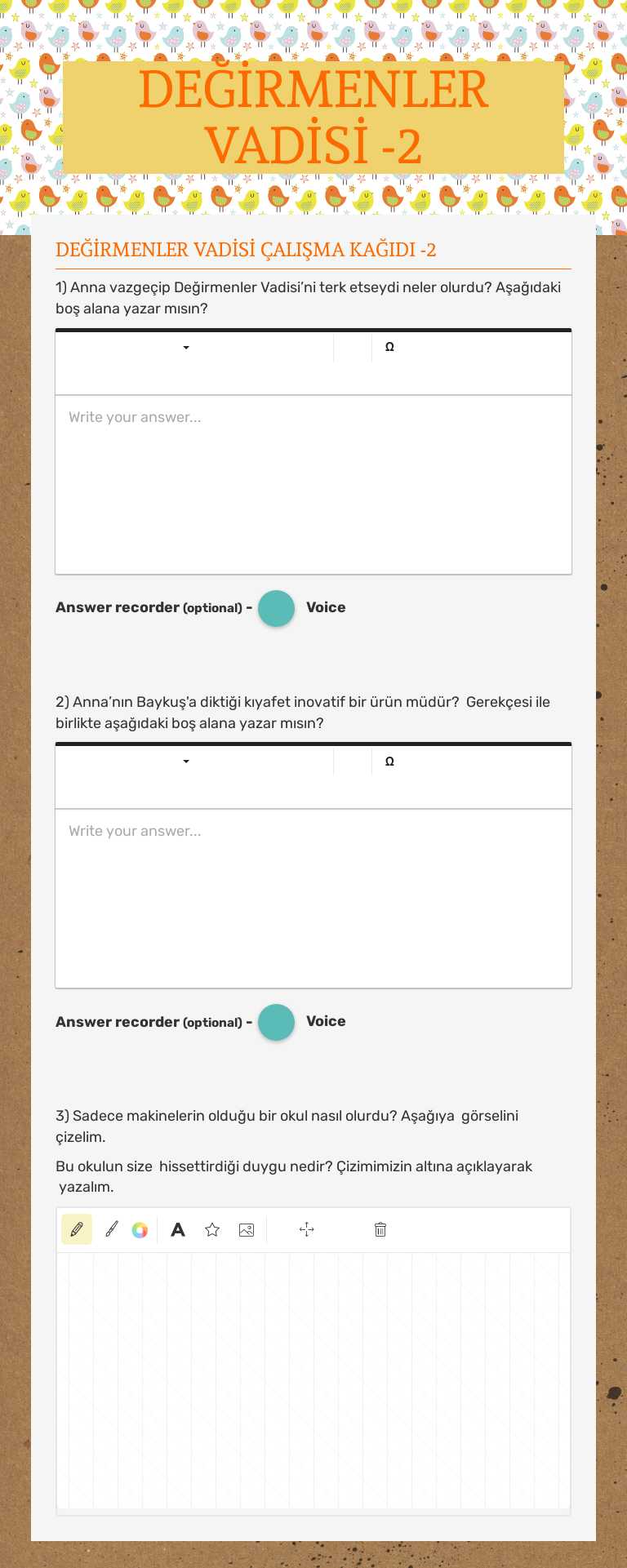 DEĞİRMENLER VADİSİ -2 Grade 2 worksheet preview