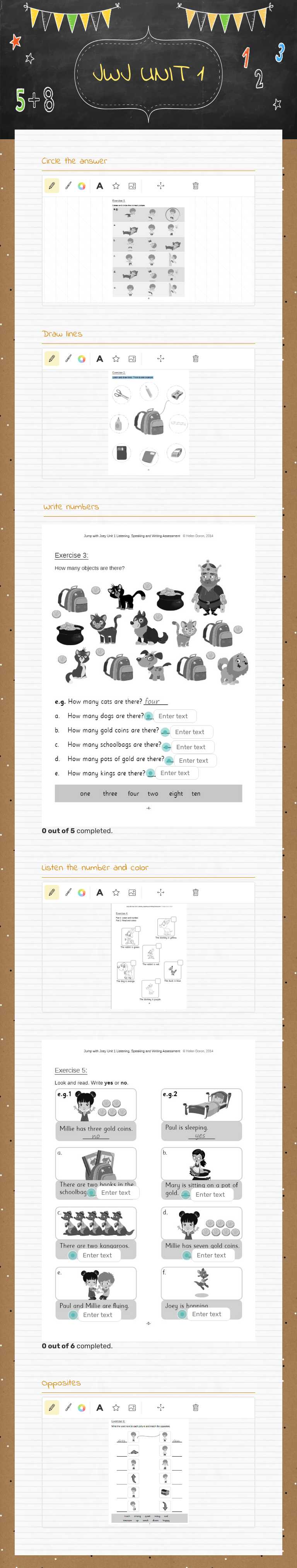 JWJ UNIT 1 worksheet preview image