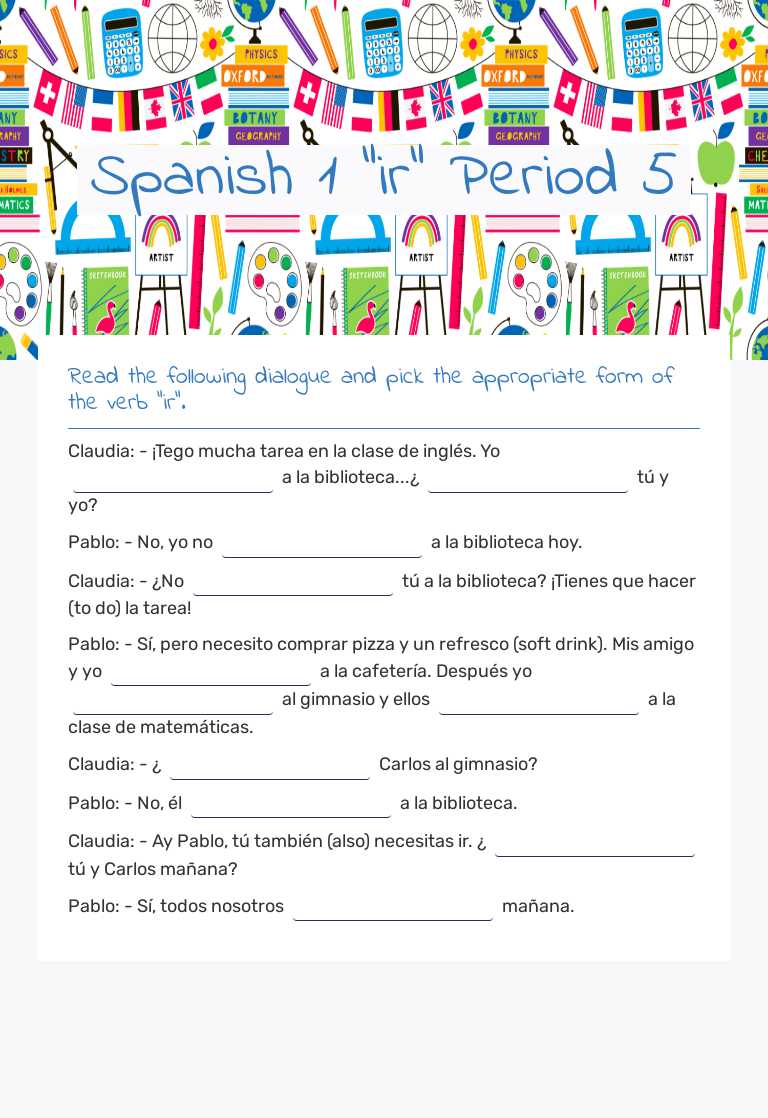 2.2  "ir" Intro worksheet preview image