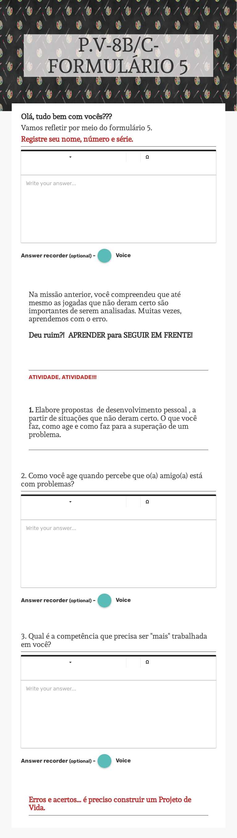 P.V-8B/C-FORMULÁRIO 5 worksheet preview image